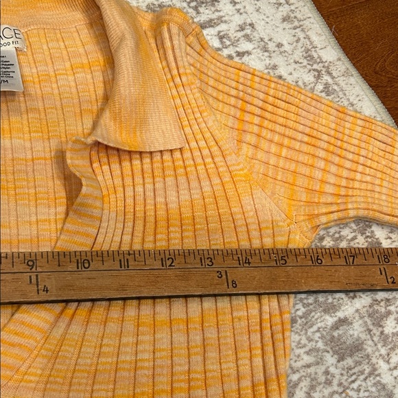 L Space revolve orange ribbed V-neck sweater dress size medium - Picture 3 of 5